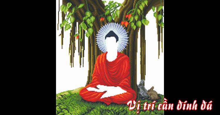 [HCM]Tranh Đính Đá Thích Ca Mâu Nai Phật  LV048 60 x 65CM
