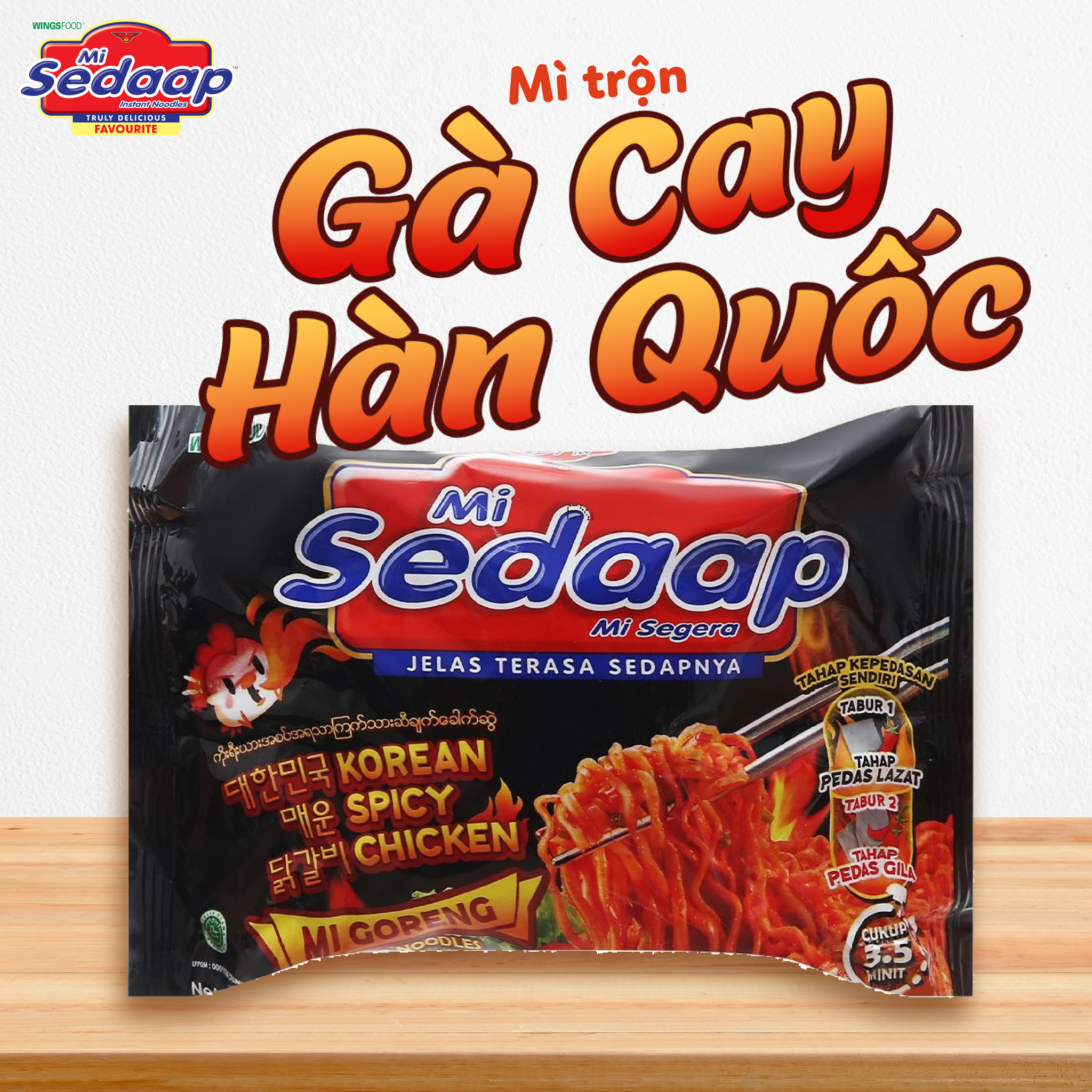 Combo 4 Lốc 20 Gói Mì Trộn Sedaap Mix 4 Vị Siêu Hấp Dẫn