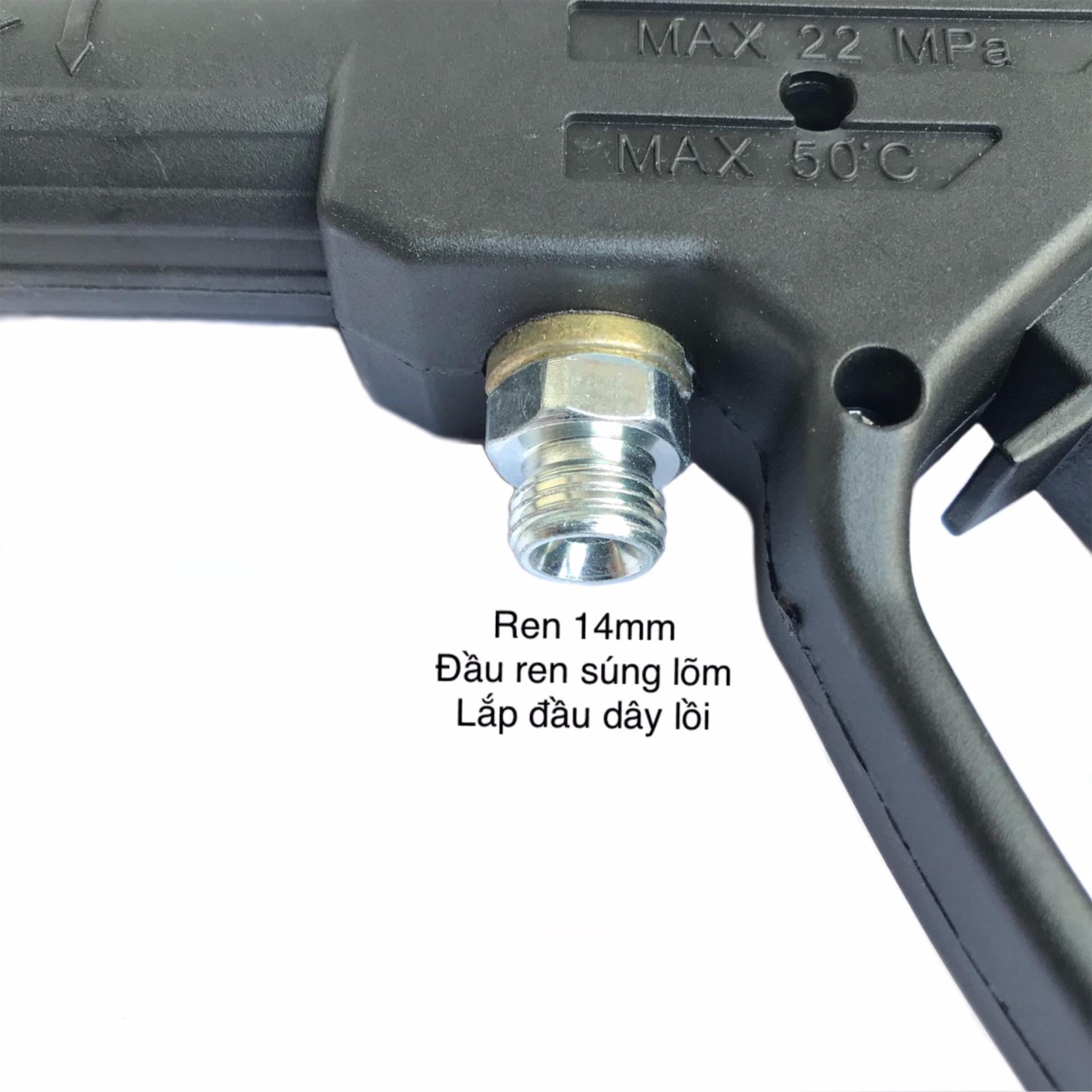 Súng xịt rửa xe áp lực 3 đốt - Ren 14mm