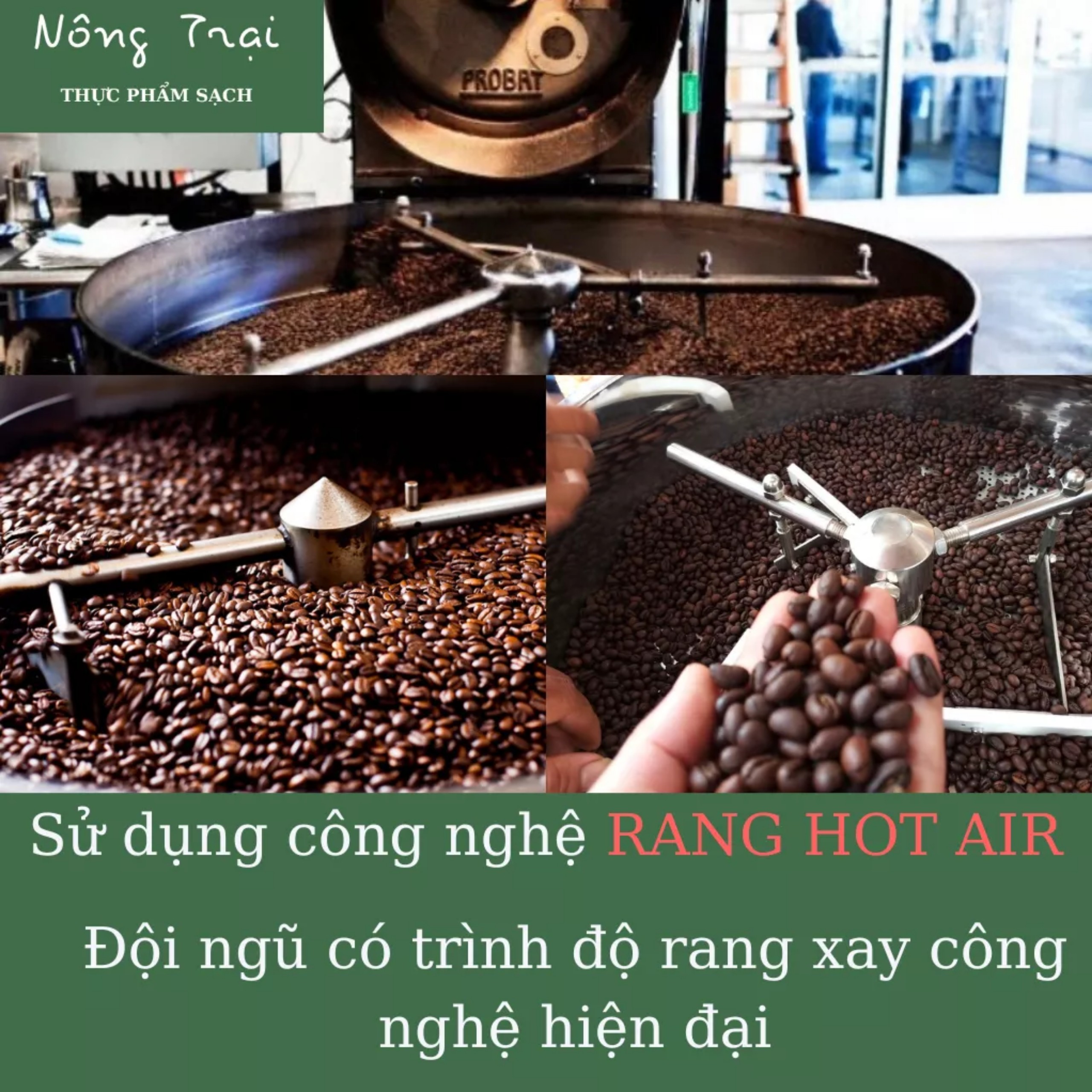 Cà phê Robusta - Cafe rang xay nguyên chất - cafe mộc 500G/gói