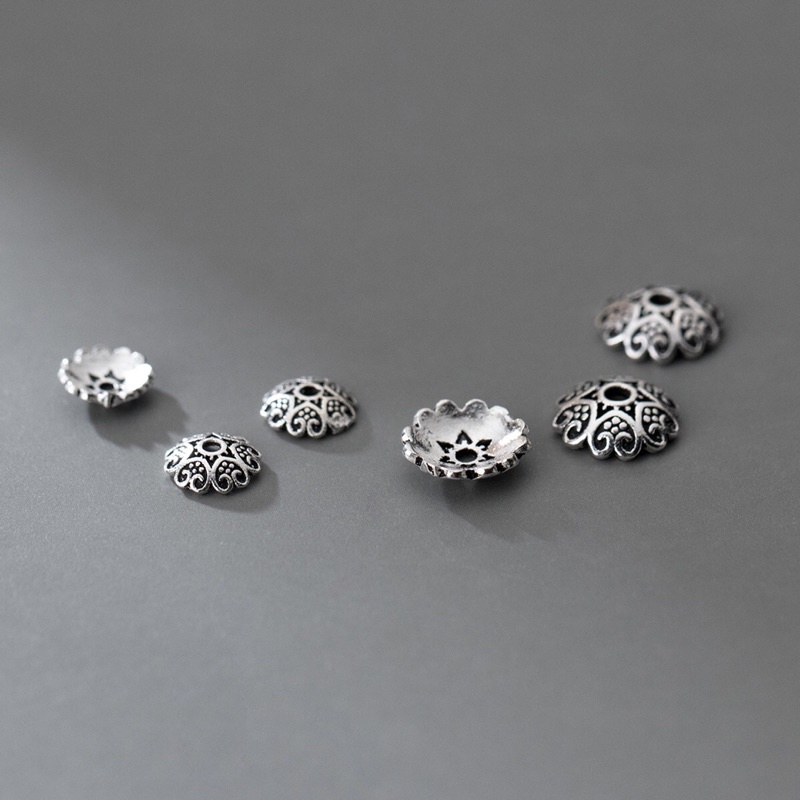 [S925] Charm bạc ốp hoa - MH023