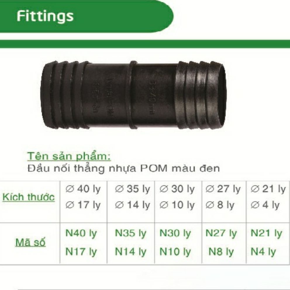 Bịch 100 nối thẳng ống 8 li