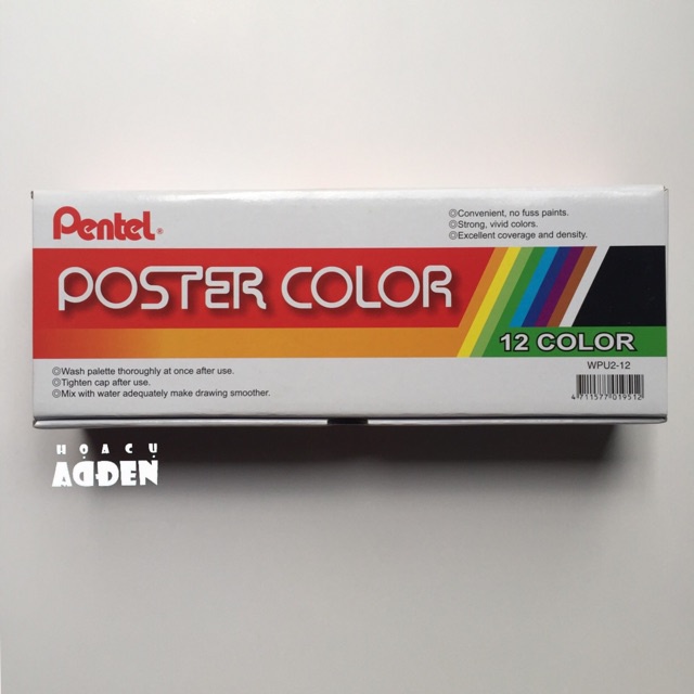 [ARTDOOR] Màu Nước Bột Poster Pentel 12 màu 30ml
