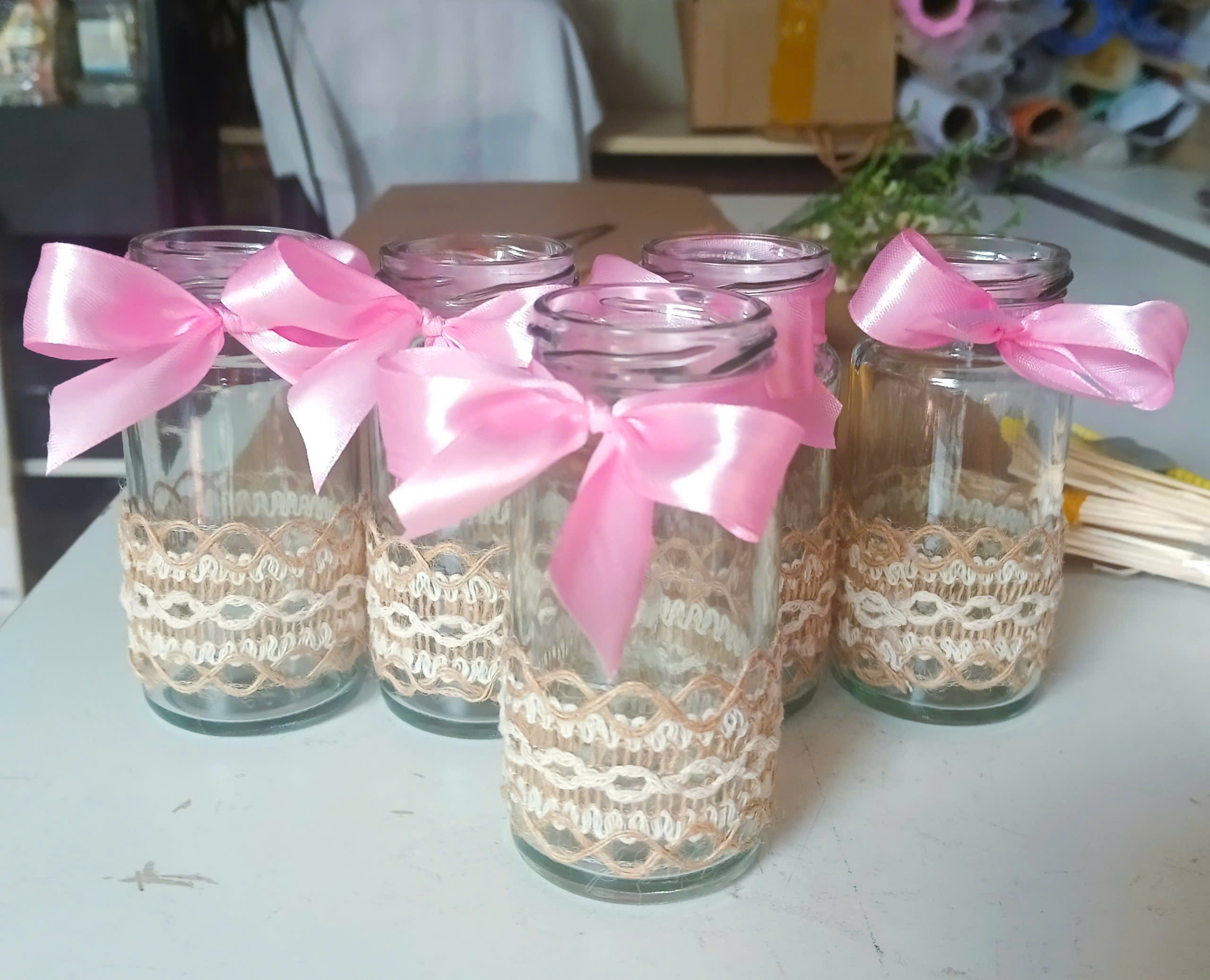 lọ hoa vuông decor mini, cắm hoa khô