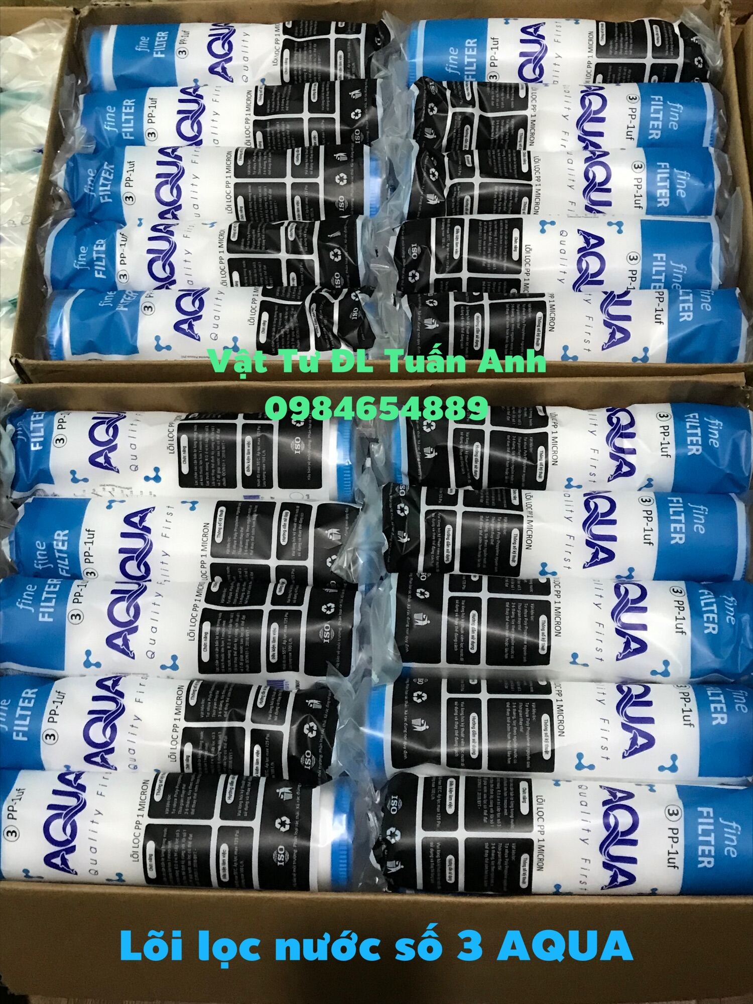 Combo Bộ 3 Lõi Lọc Nước AQUA 1+2+3