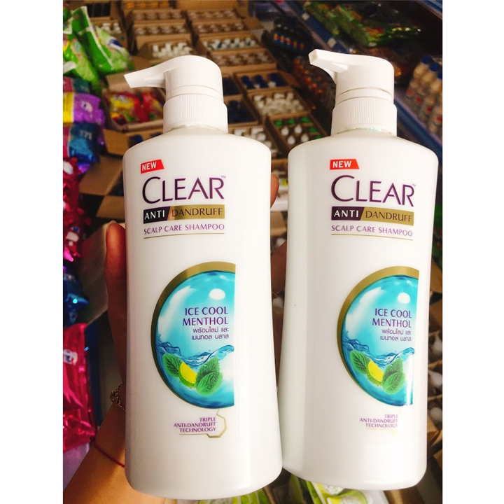 Combo 2 chai dầu gội đầu clear Bạc Hà 480ml Thái Lan