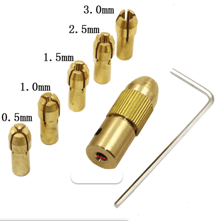 Bộ đầu kẹp mũi khoan trục 3.17mm