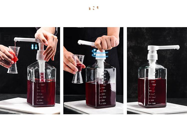 Bình bơm siro bằng thủy tinh 1100ml