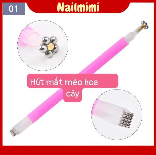 Nam châm hoa 2 đầu hơ mắt mèo