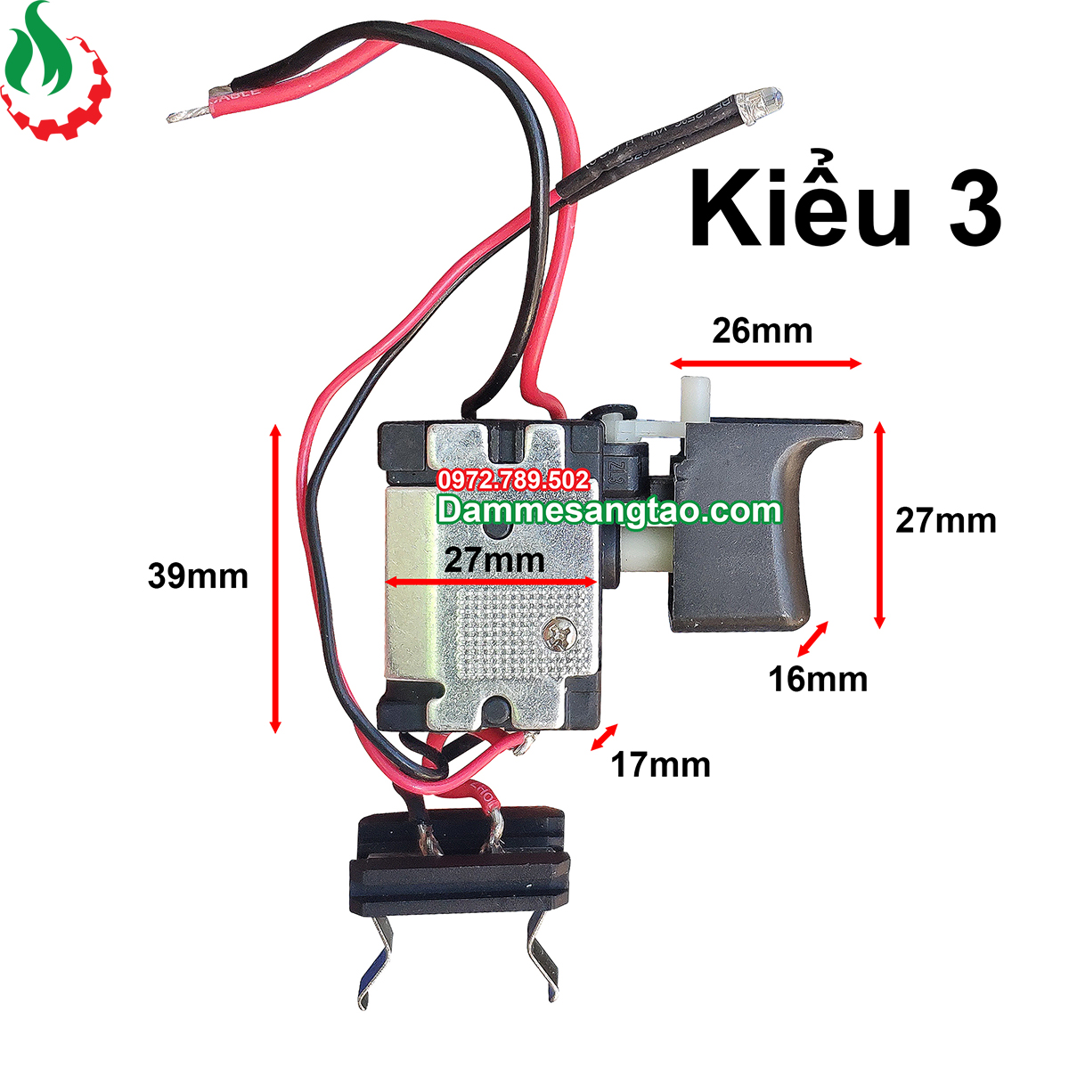 Công tắc cò máy khoan pin Kiểu 1 2 3
