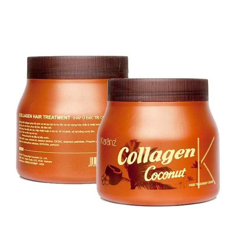 Hấp dầu (Kem ủ tóc) Karanz Collagen Coconut 1000ml dưỡng tóc mềm mượt, hết khô xơ giá rẻ