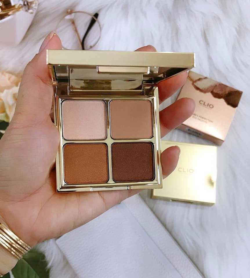 Bảng phấn mắt 4 màu Clio  Double Perfection Eye Palette.