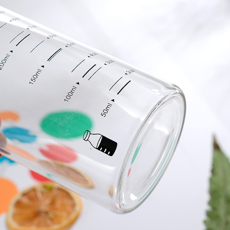 Ly Thủy Tinh Pha Sữa Có Vạch Chia Định Lượng 300ml