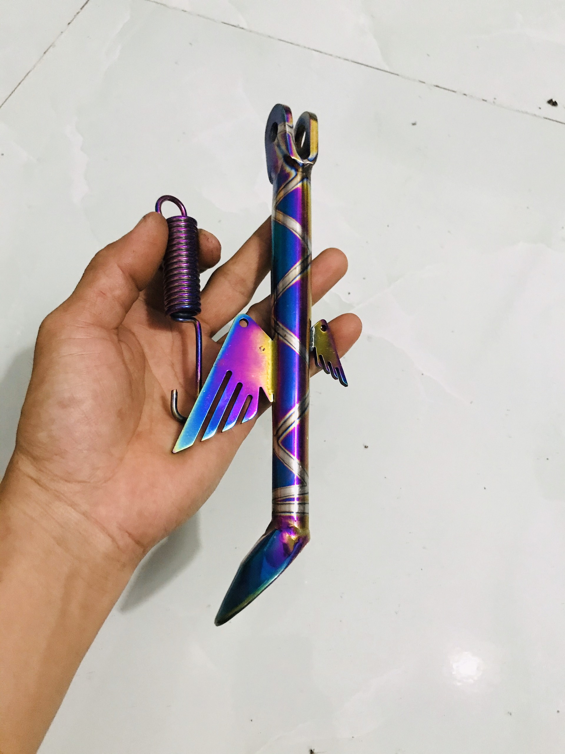 Chân Chống titan dòng yamaha (tặng lò xo titan màu)