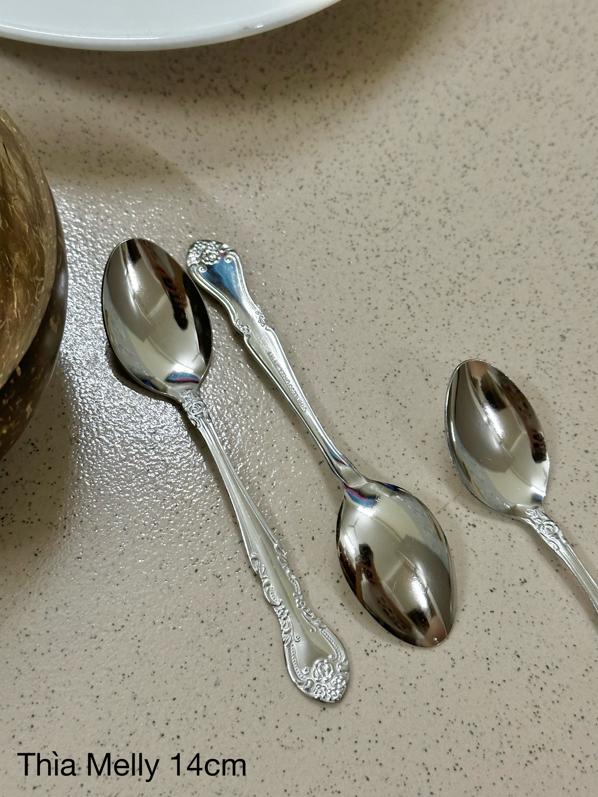 Set Thìa, Dĩa ăn inox Melly Echo Metal (Made in Japan)