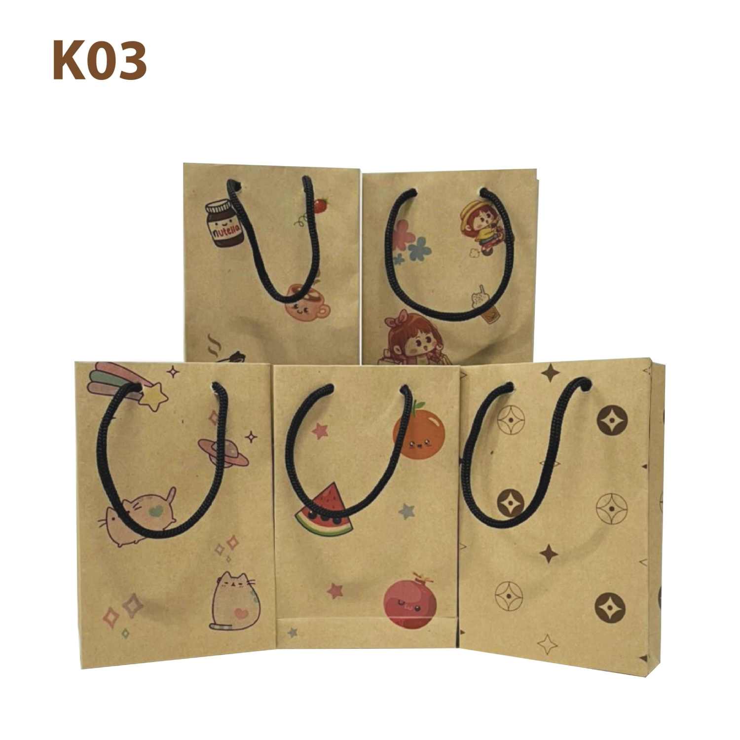 Túi giấy đựng mỹ phẩm K03 họa tiết ngẫu nhiên