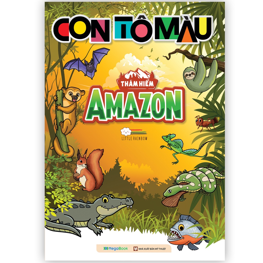 Sách Con tô màu: Thám hiểm Amazon - Megabook