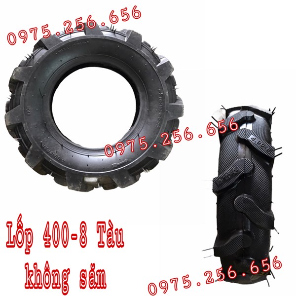 Lốp 400-8 Tầu không săm lốp máy cày lúa phụ tùng máy cày phụ tùng máy nông nghiệp phụ tùng Hùng Lỳ