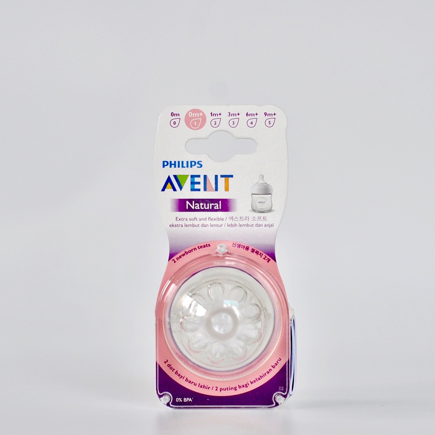 02 Núm Ti Philips Avent Natural số 1 (0 tháng+)