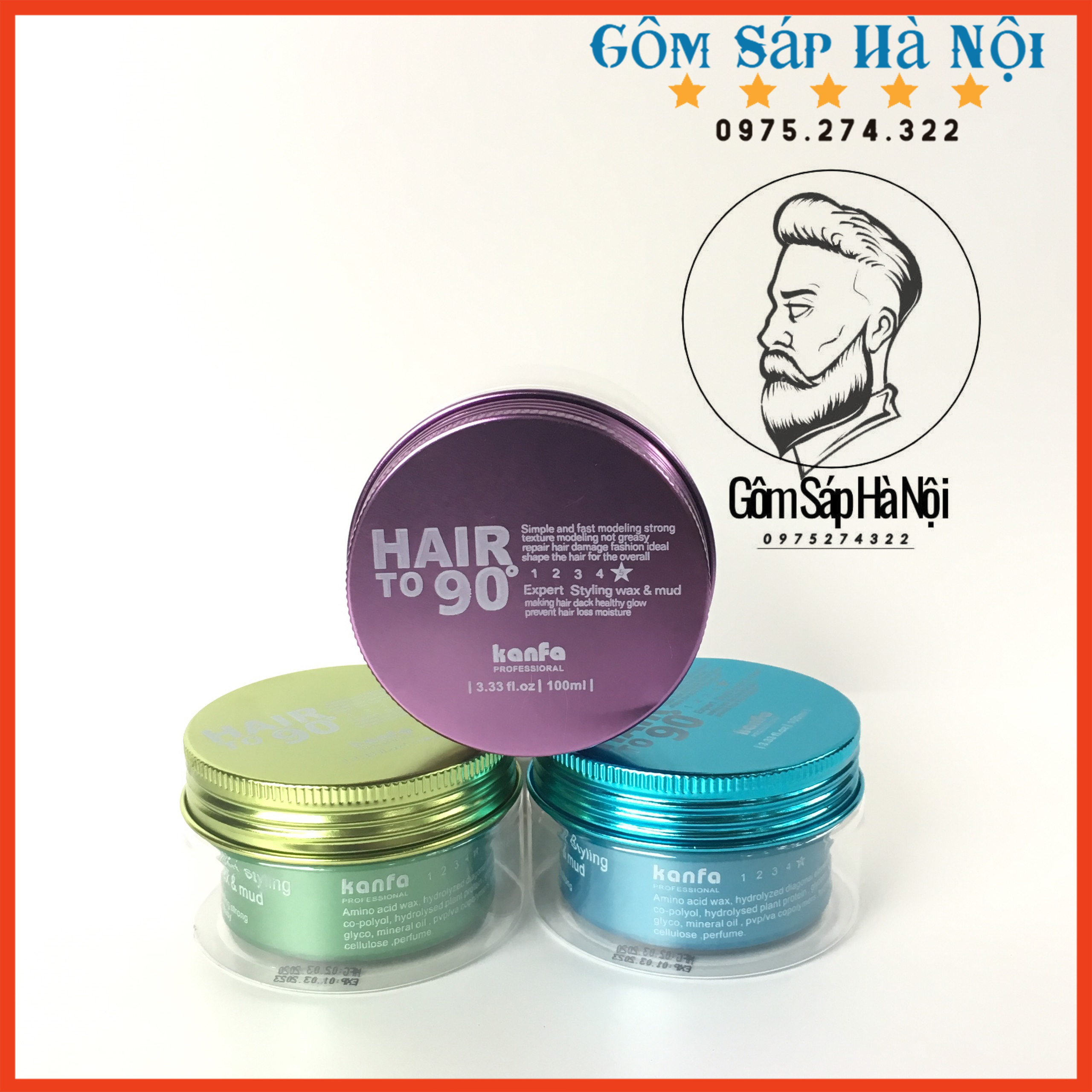 Sáp Vuốt Tóc Nam Kanfa Hair To90