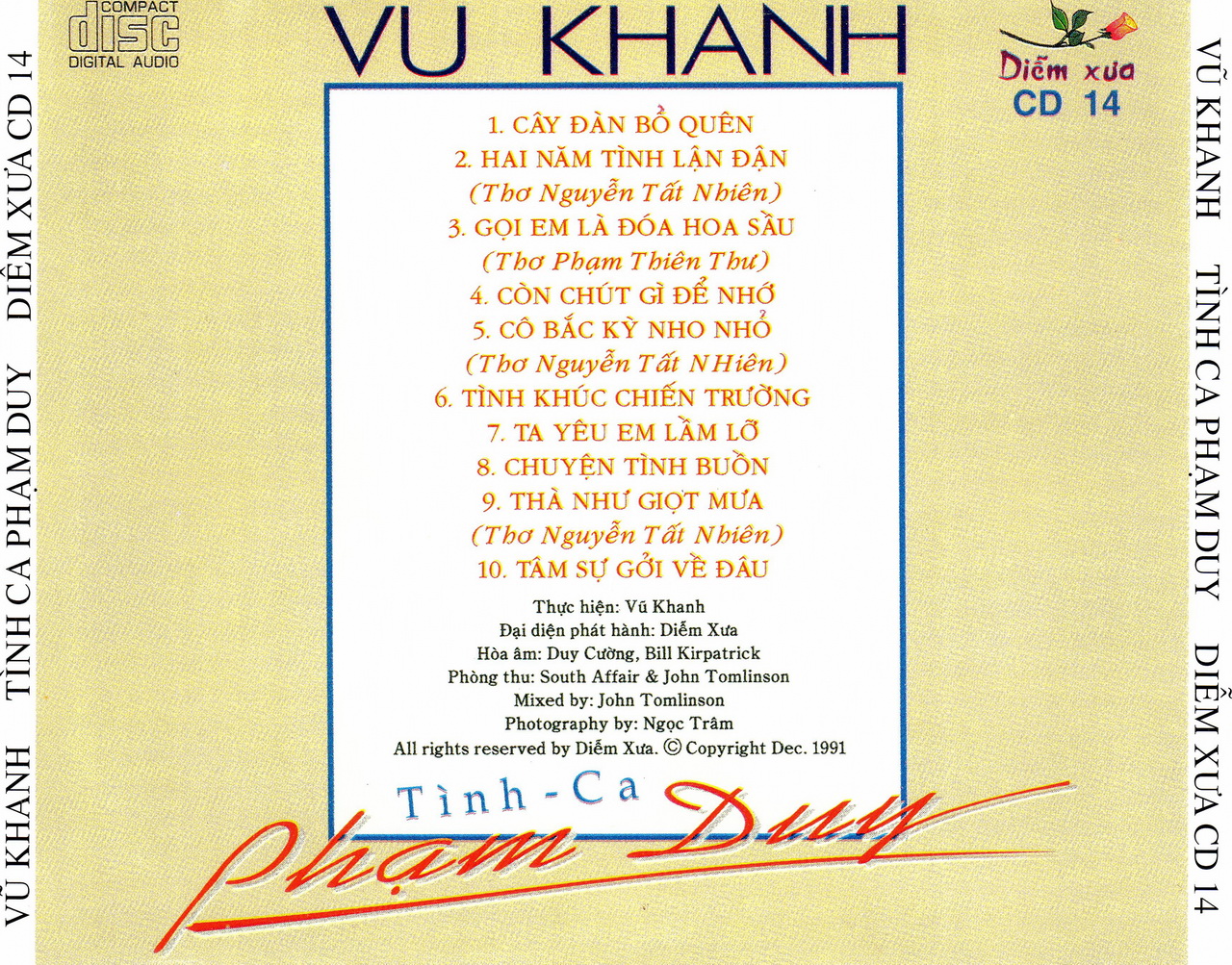 Bộ 6 đĩa CD nhạc Vũ Khanh 1