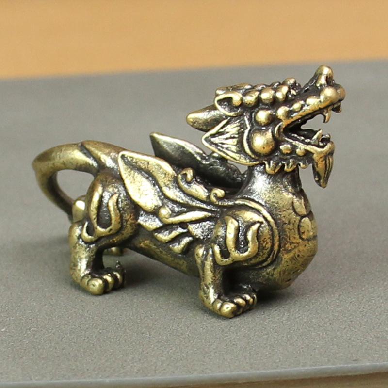 Tượng Phong Thủy Hình Kỳ Lân (Kích Thước: 5.2cm x 3.3cm)