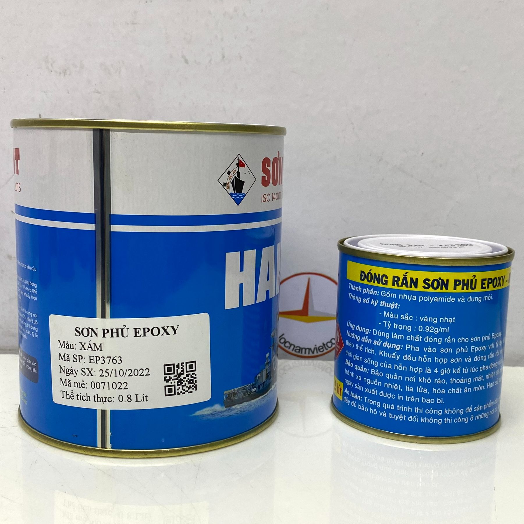 Sơn epoxy hải âu màu xám ep 763 1l/bộ