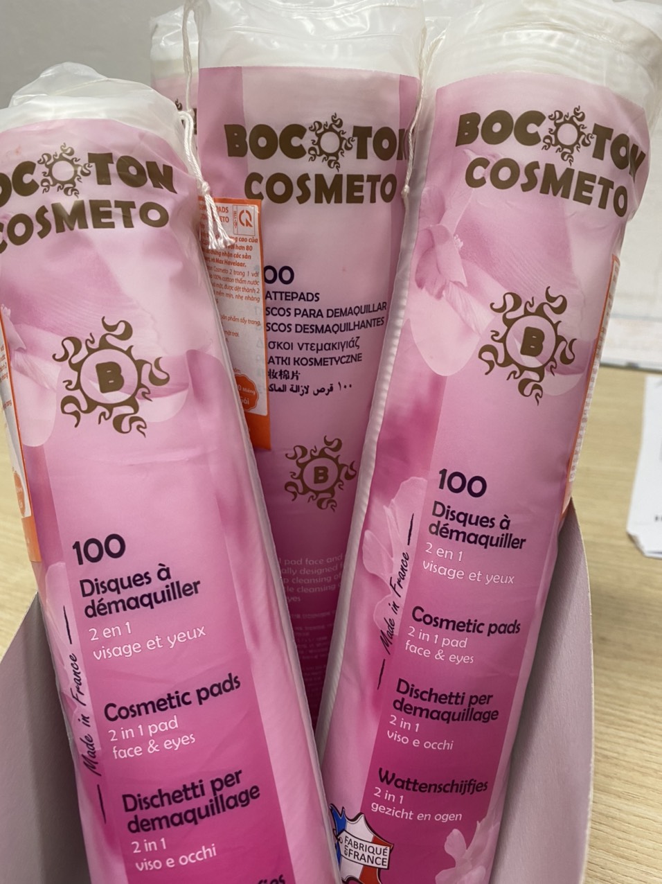 Bông tẩy trang Bocoton Cosmeto 100 miếng