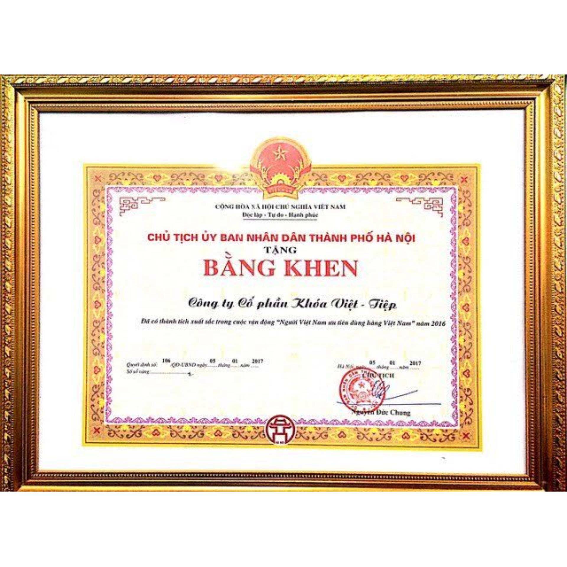 Ổ khoá việt tiệp đồng 65 x 42 ống phi 7ly ( khoá bấm )