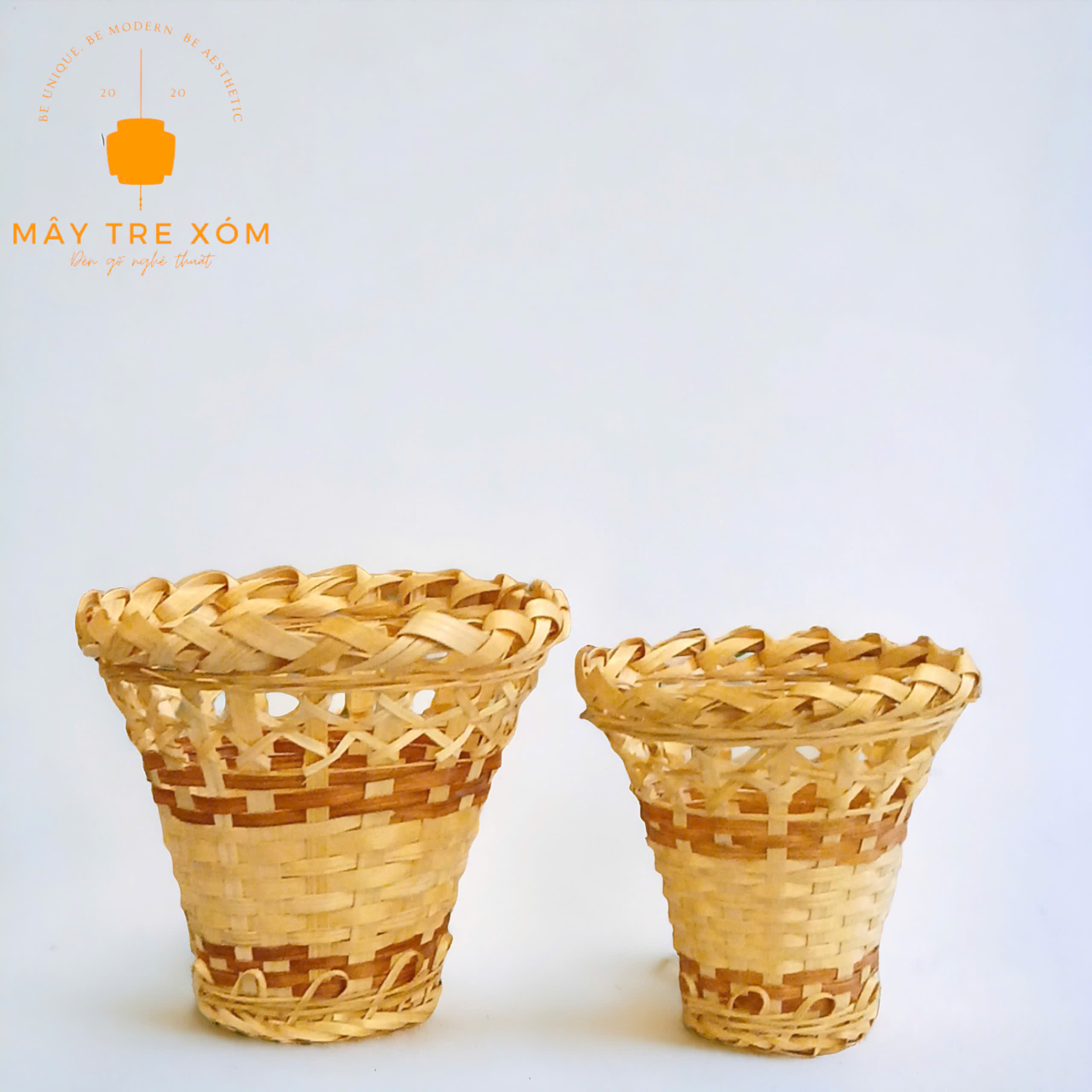 Giỏ tre ,cốc tre trang trí decor chụp hình