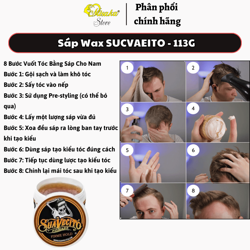 Sáp vuốt tóc SuaVecito - 113g