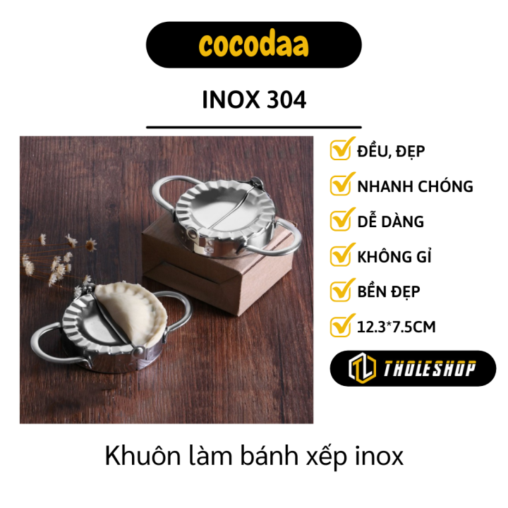 Khuôn làm bánh xếp loại nhỏ - Khuôn làm há sảo, sủi cảo, bột lọc inox tiện lợi - Dụng cụ làm bánh xếp, bột lọc inox