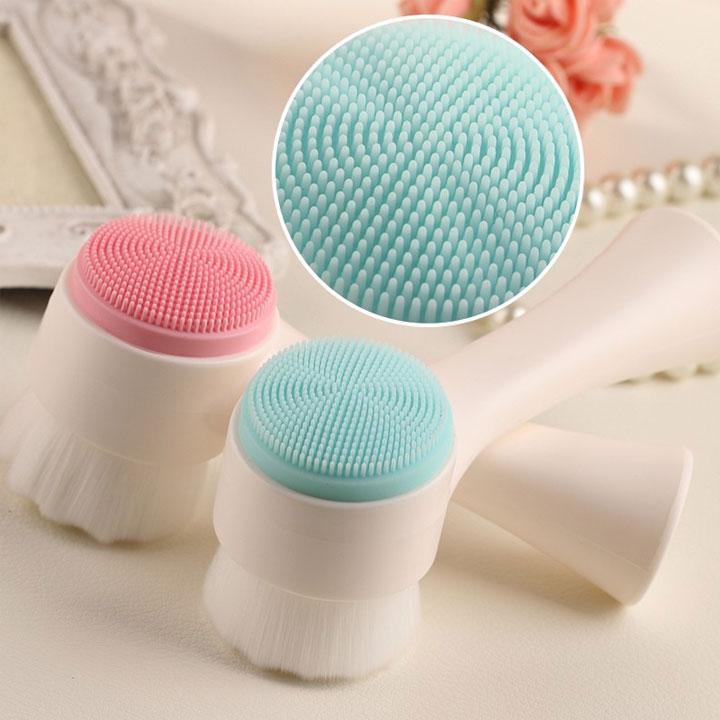 Cọ rửa mặt 2 đầu massage mềm mại