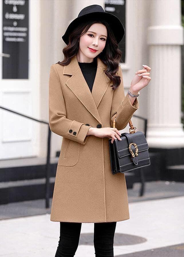 ÁO KHOÁC DẠ CỔ VEST DÁNG NGẮN CAO CẤP