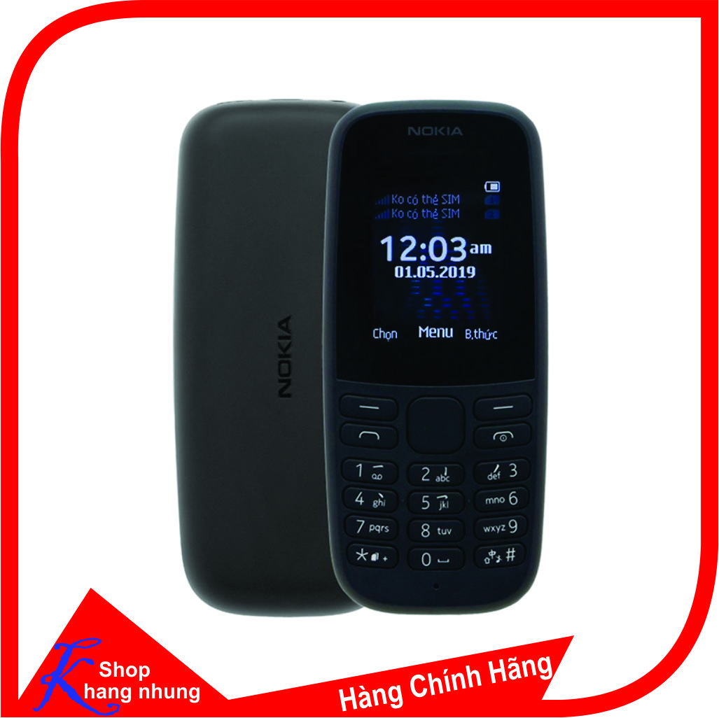 Điện Thoại Nokia 105 Dual Sim (2019) Đen - Hàng Chính Hãng
