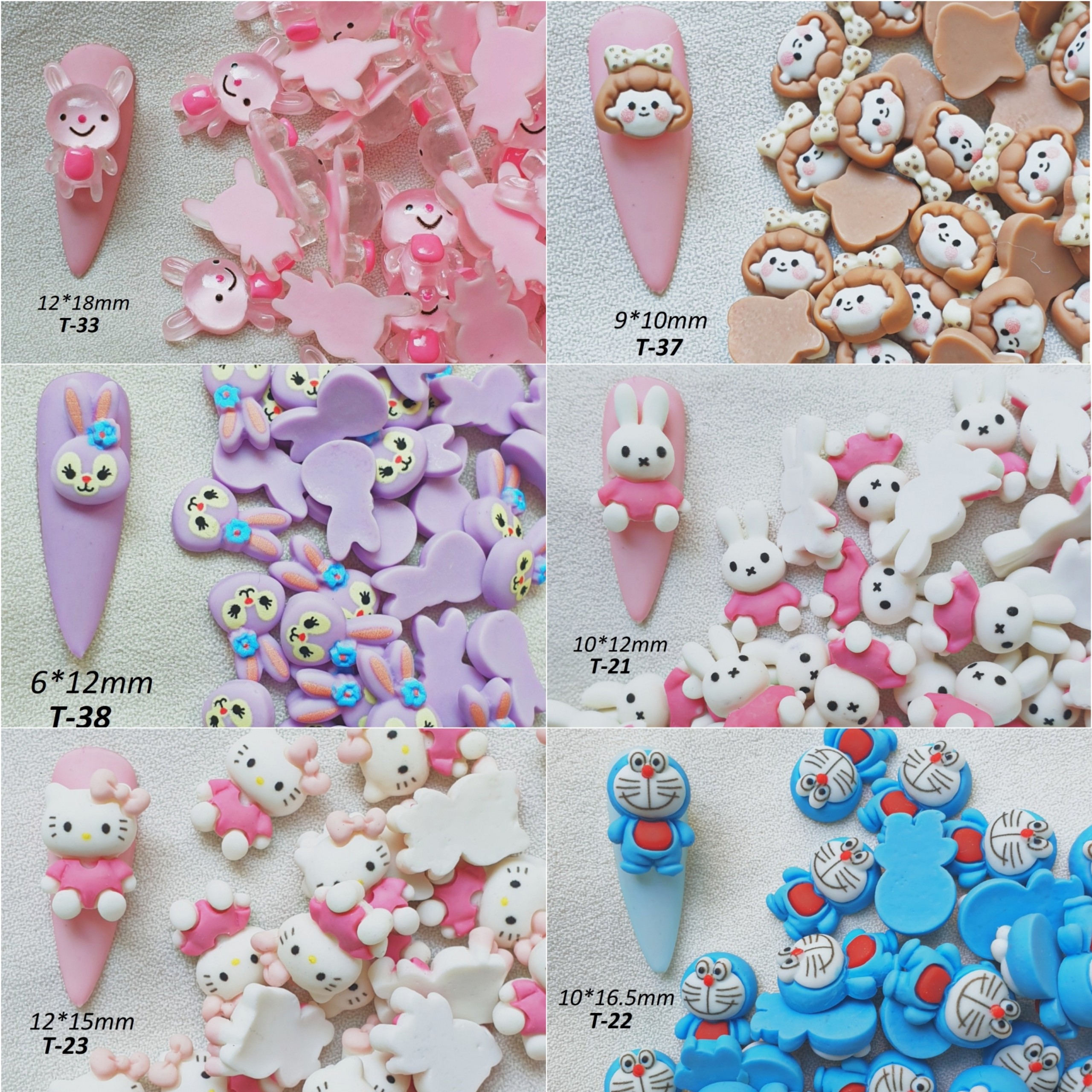 [Ảnh thật] Charm Hoạt Hình Thú Hàn Quốc Trang Trí Móng
