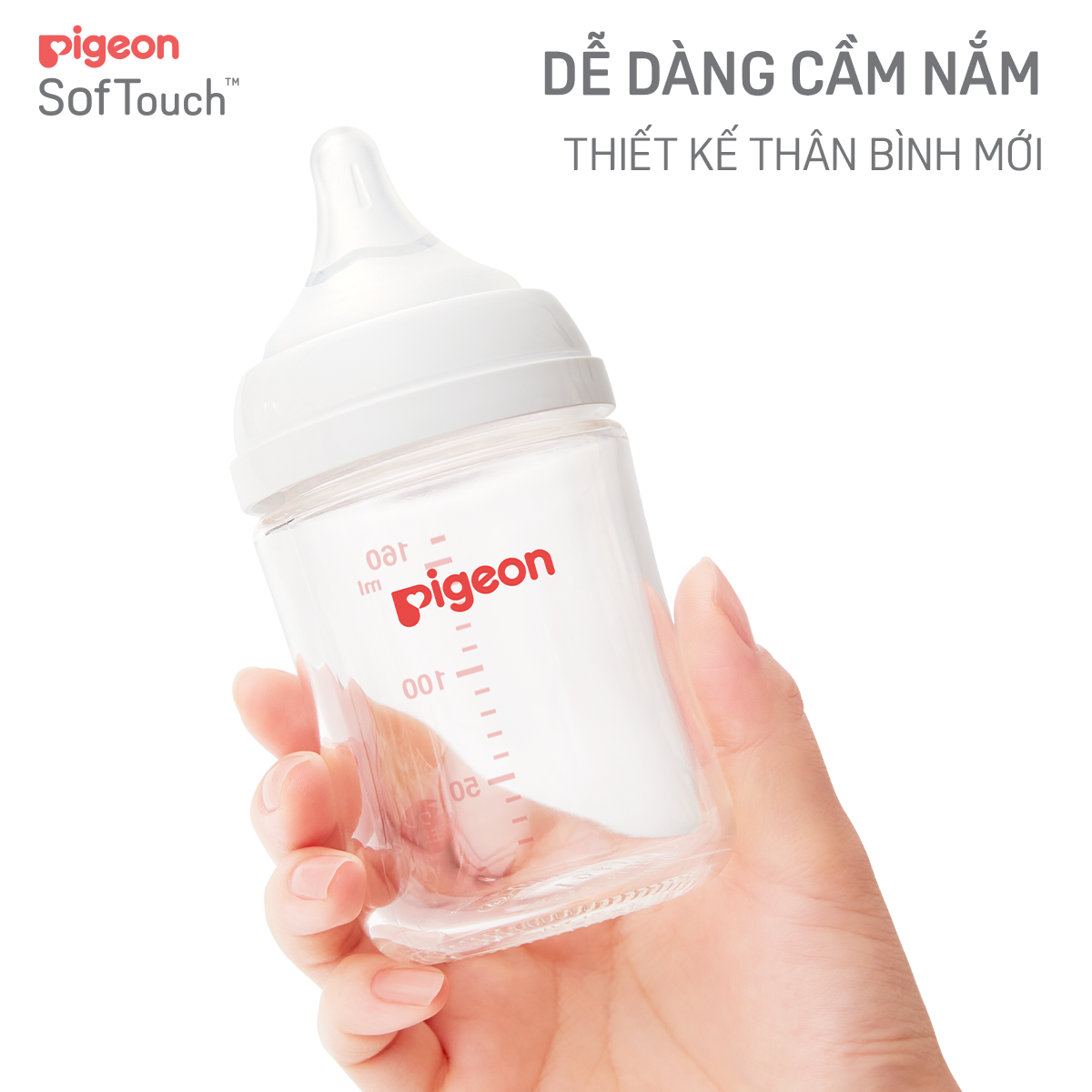 Bình sữa Pigeon PP Plus thế hệ III 160ml/240ml/330ml