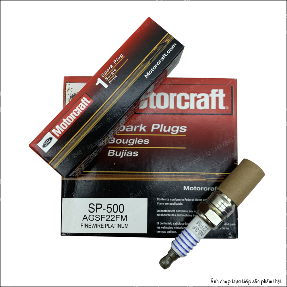Bugi Motorcraft Platinum Ford chân ngắn (bảo hành 3 tháng)