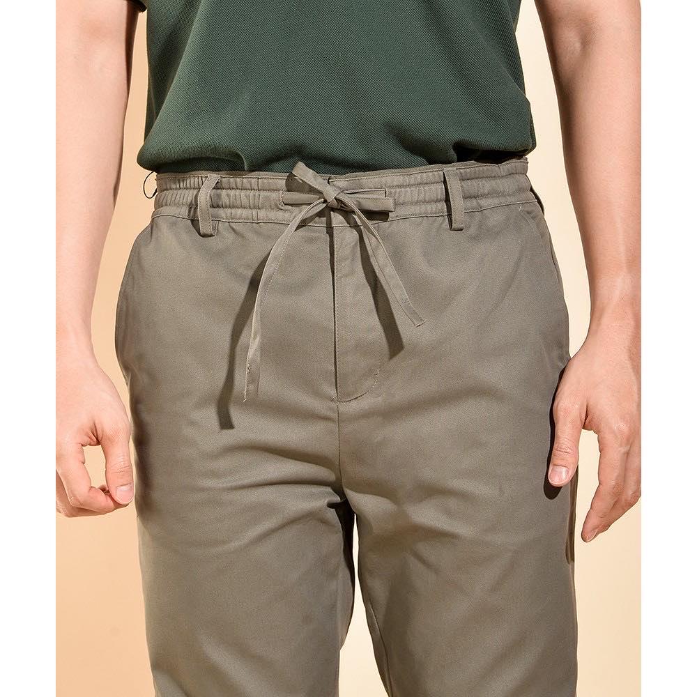 ROUTINE Quần jogger kaki nam co giãn 10F19PJO008 Castor gray