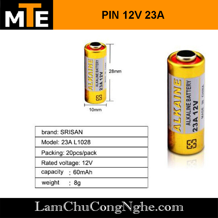 Pin Alkaline 12V 23A