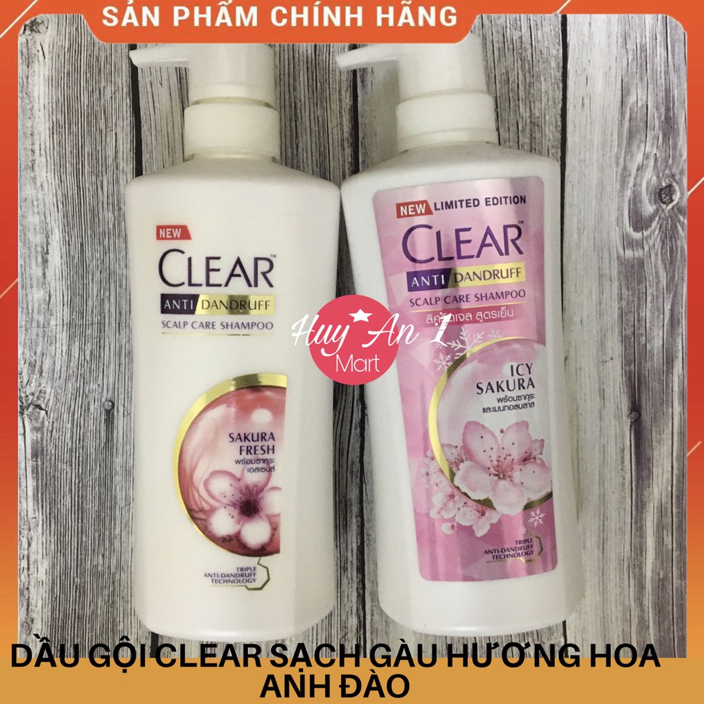 Dầu gội đầu clear sạch gàu hương hoa anh đào thái lan 435ml mẫu mới