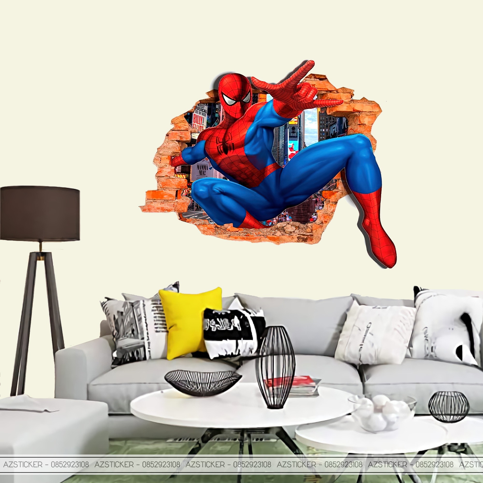TRANH DÁN TƯỜNG 3D CHỦ ĐỀ SPIDERMAN