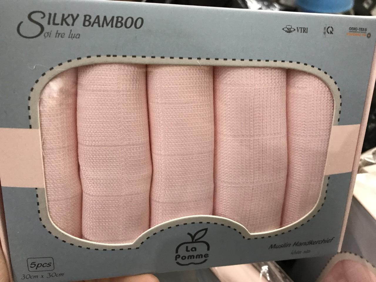 SET 5 KHĂN SỮA SỮA TRE LỤA (30x30) LA POMME
