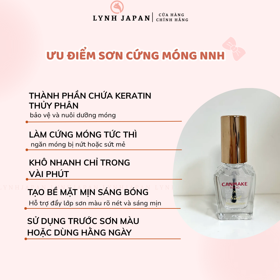 Sơn Nền Cứng Móng Dưỡng Móng Canmake NNH Nail Hardener Nhật Bản