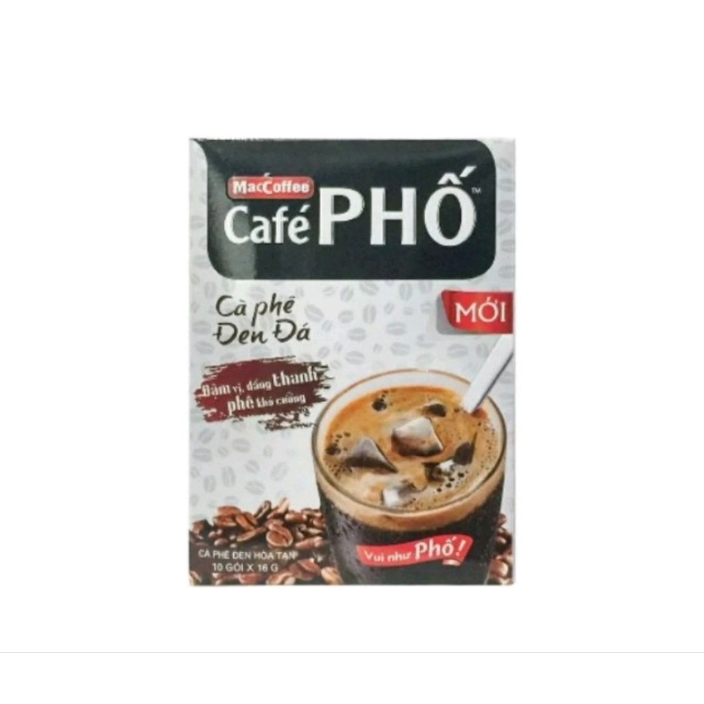 Cà Phê Phố Đen Đá ( Hộp 10 gói x 16g)