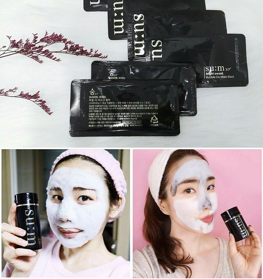 [HCM][ Đen ][ Combo ] Mặt Nạ Sủi Bọt Thải Độc Su:m37 Bright Award Bubble-De Mask Black