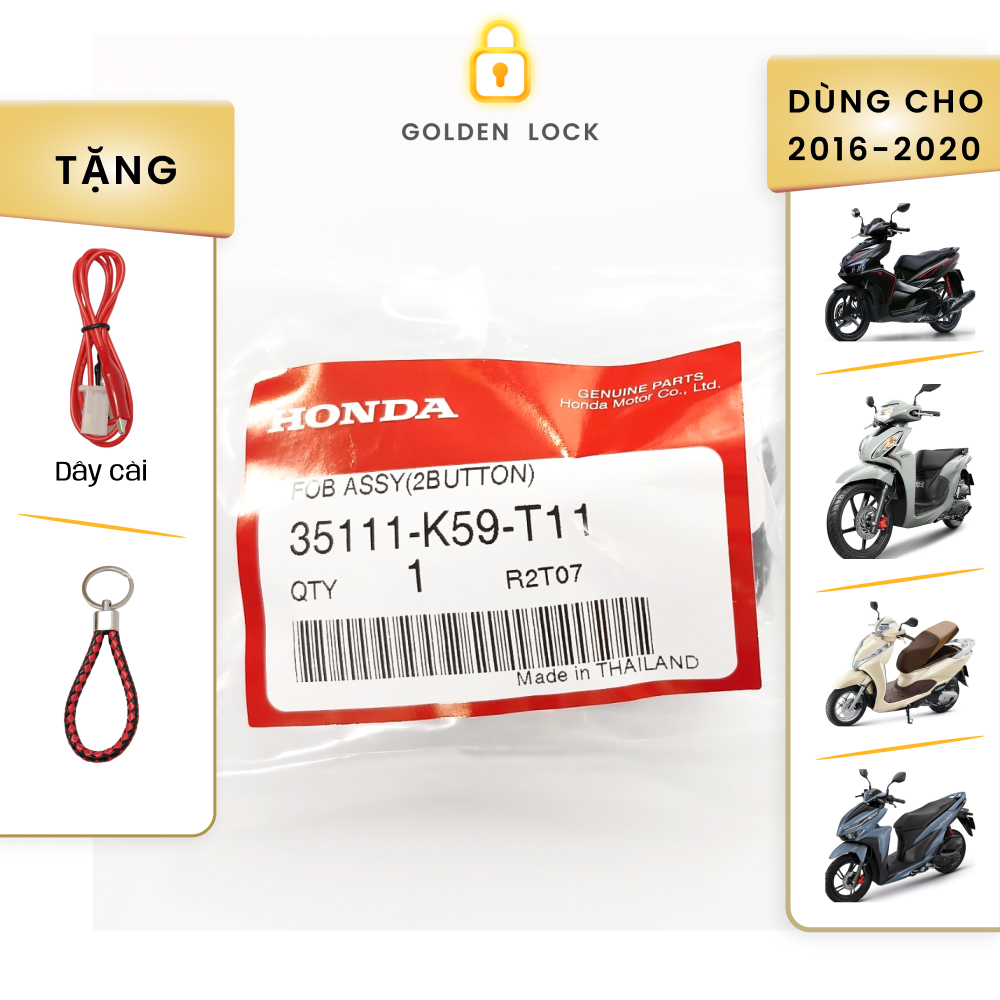 K59 chìa Zin khóa thông minh smartkey Honda AB, Vision, Lead, Vario