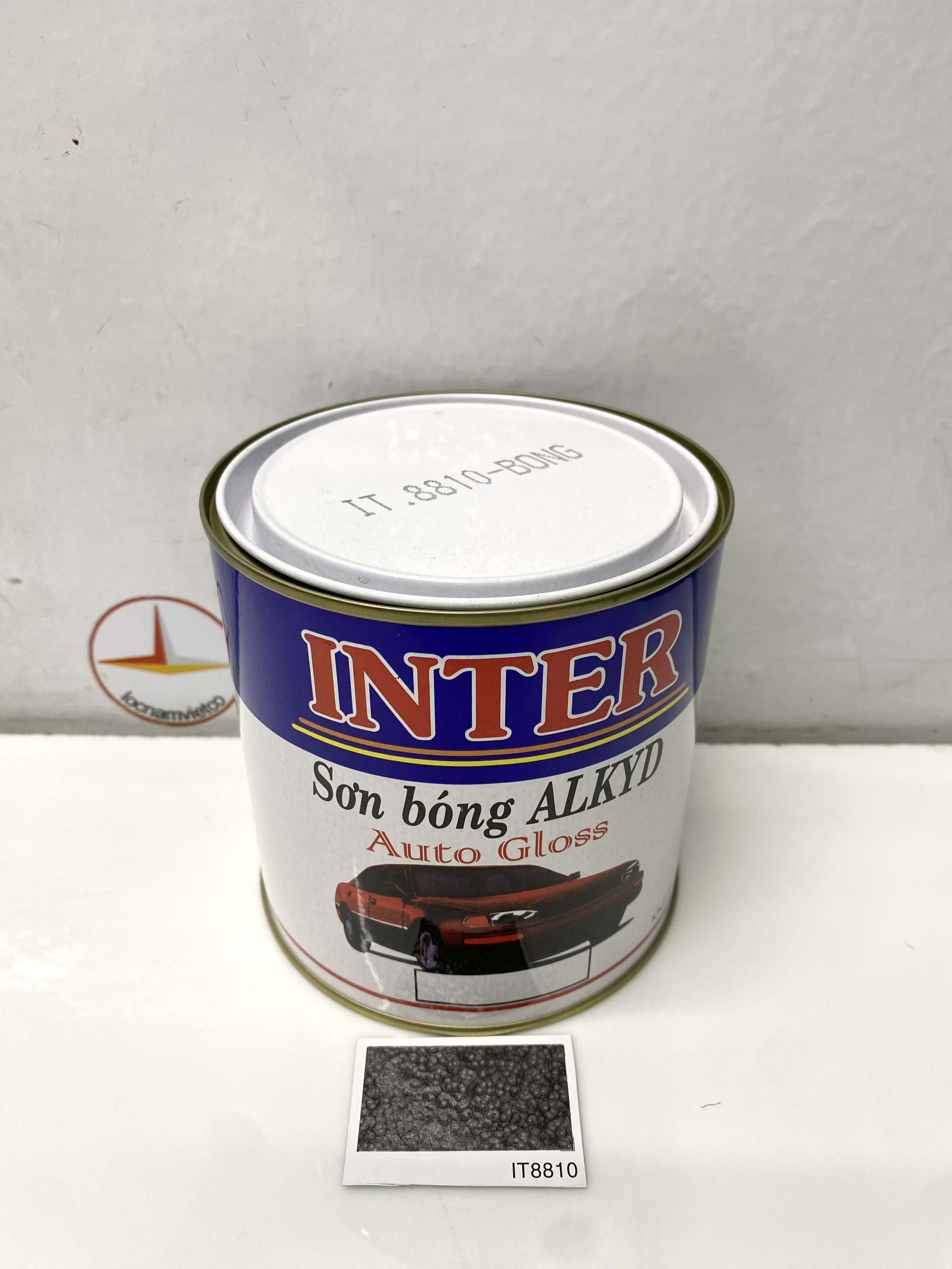Sơn vân bông Inter hoa văn màu xám IT 8810 900g