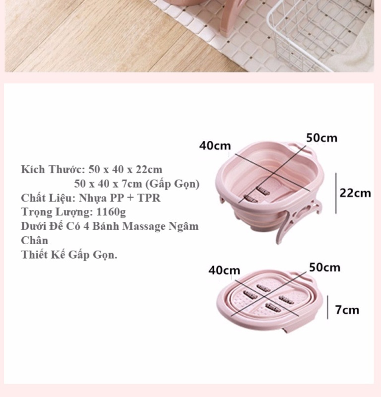 Chậu Ngâm Chân Gập Gọn