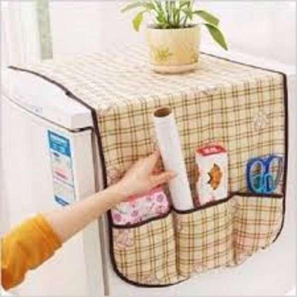 [HCM]Tấm phủ tủ lạnh có túi đựng